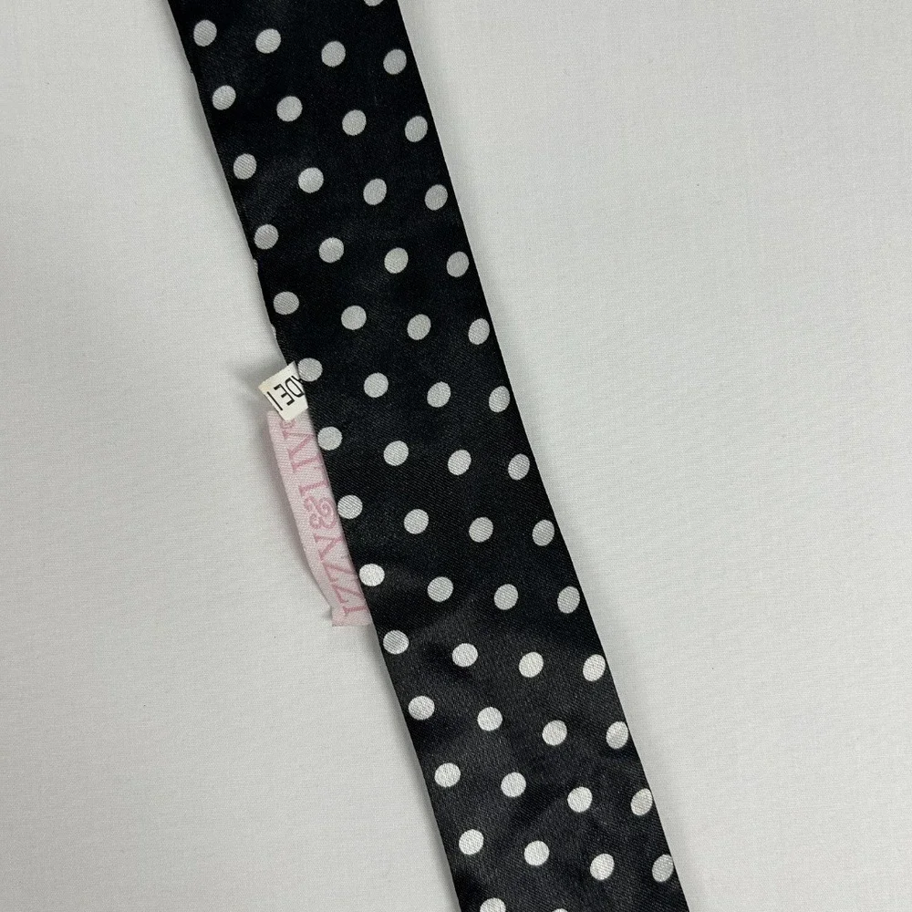 Izzy & Liv Vintage 2000s/ Y2K Woman's Long Scarf Black And White Polka Dot